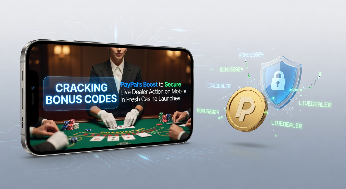 Smartphone mit Live-Dealer-Spiel und PayPal-Logo im Vordergrund, das eine sichere mobile Casino-Sitzung symbolisiert