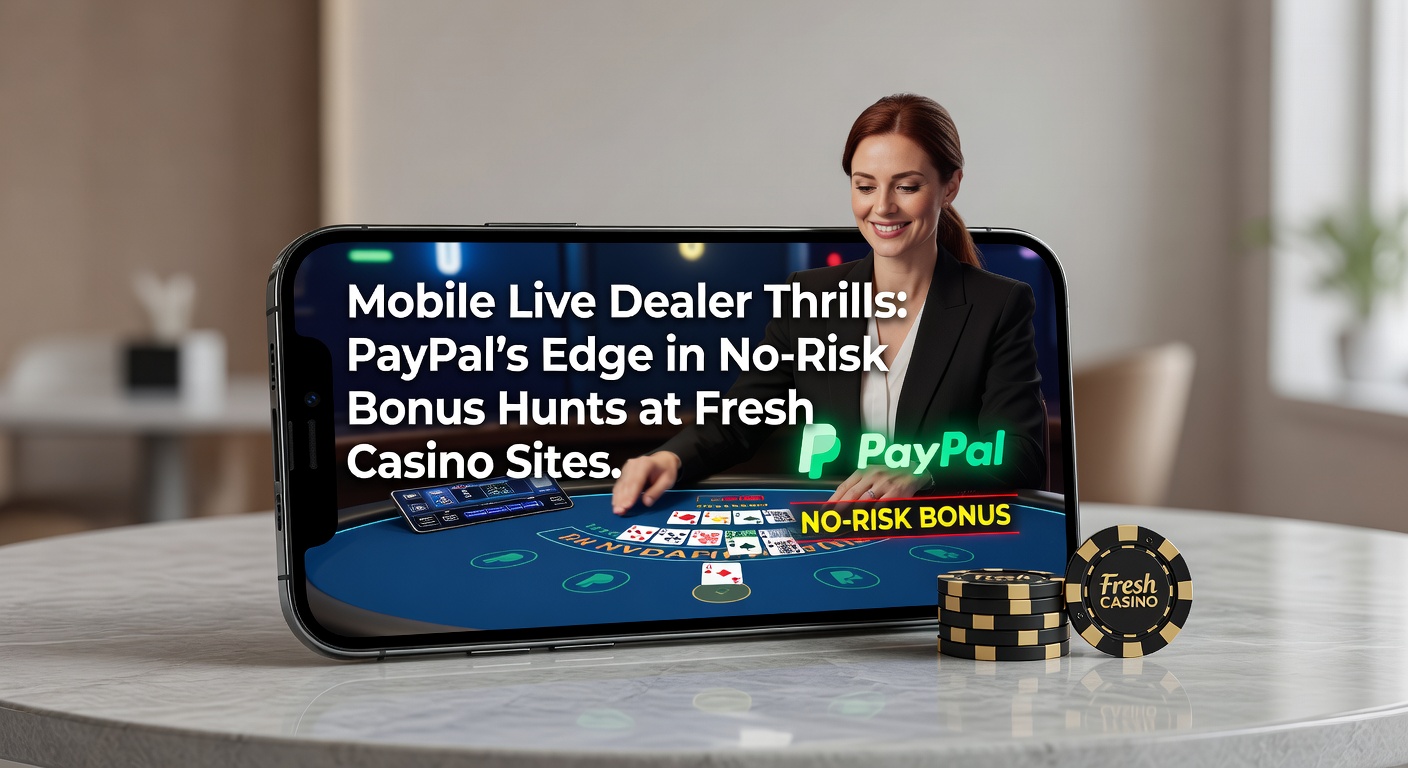 Smartphone zeigt Live-Dealer-Roulette mit PayPal-Logo und Bonus-Angeboten auf frischer Casino-App