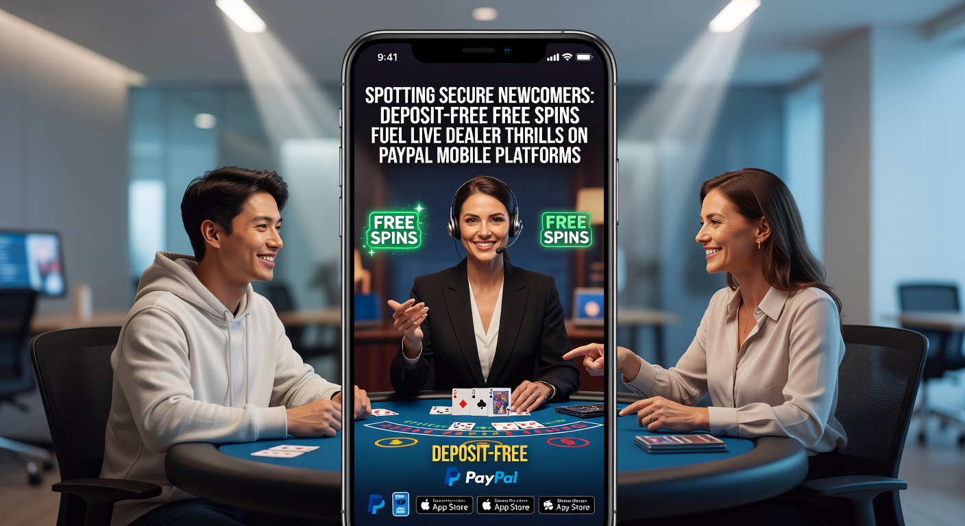 Smartphone mit PayPal-App und Live-Dealer-Tisch im Vordergrund, symbolisiert mobile Casino-Action ohne Einzahlung